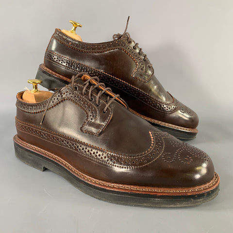 RANCOURT & CO. Size 9 Brown Leather Rubber Sole Lace Up Shoes