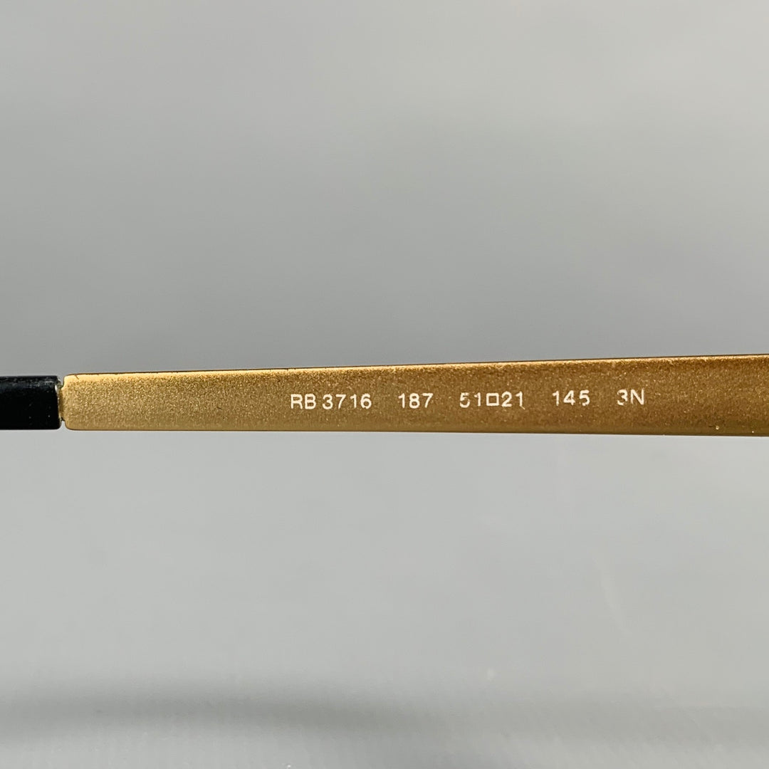 RAY-BAN Black Gold -Clubmaster Classic- Sunglasses