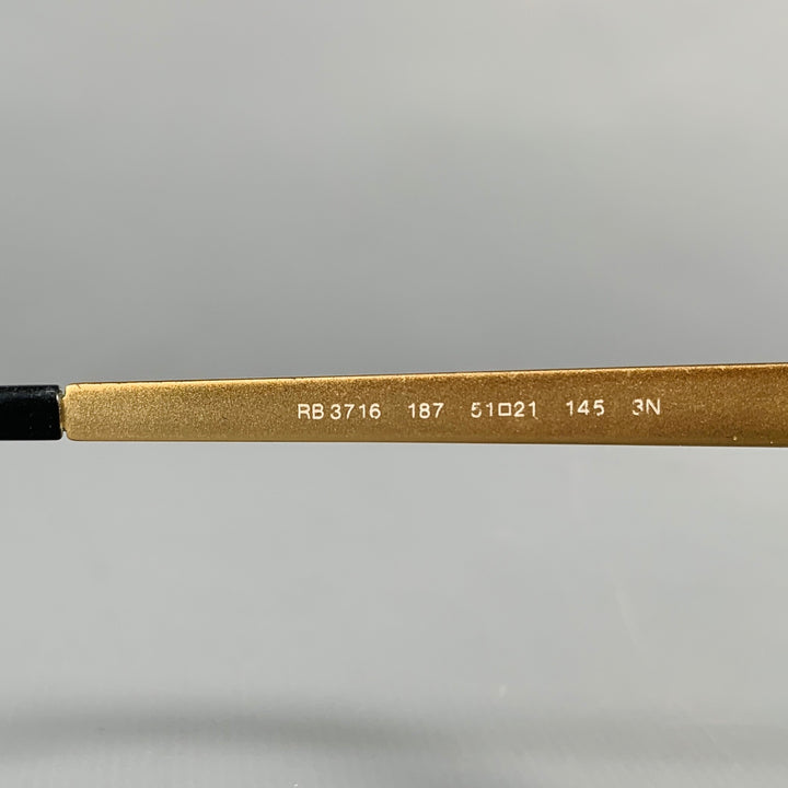 RAY-BAN Black Gold -Clubmaster Classic- Sunglasses