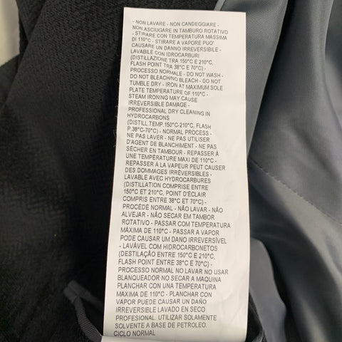 ARMANI COLLEZIONI Size 42 Black Herringbone Polyester Sport Coat