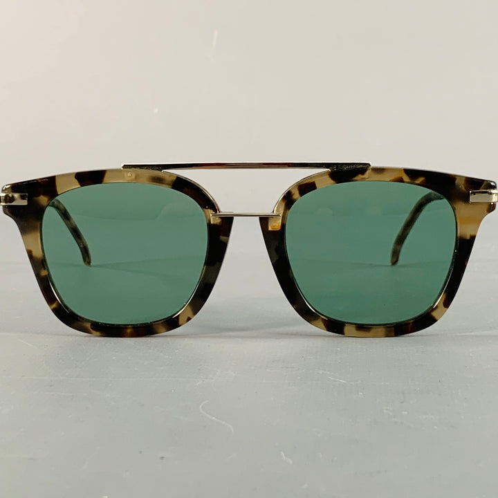FENDI Size 51 Brown Tortoiseshell Aviator Sunglasses