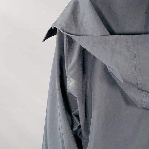 JIL SANDER Size XS Navy Polyester Hooded Zip Up Coat