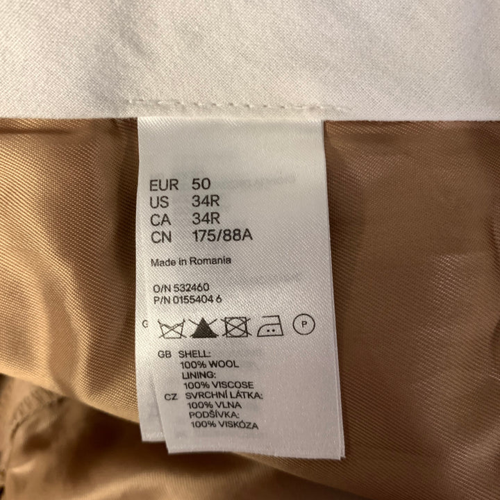 H & M MARGIELA Size 40 Camel Wool Notch Lapel Suit