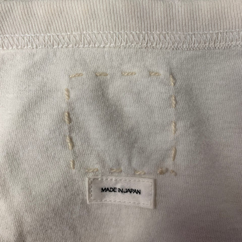 VISVIM Size L White Distressed Cotton Crew-Neck T-shirt