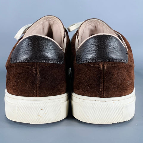 COMMON PROJECTS Size 11 Brown Leather Low Top Sneakers