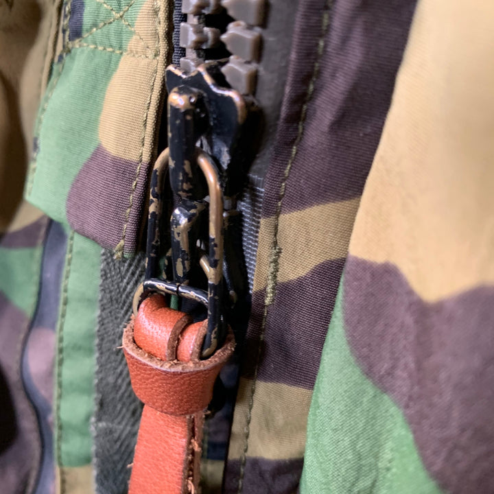 POLO by RALPH LAUREN Size L Green Brown Beige Camouflage Utilitarian Hooded Coat