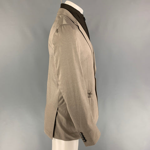 ERMENEGILDO ZEGNA Size 40 Khaki Brown Mixed Fabrics Sport Coat