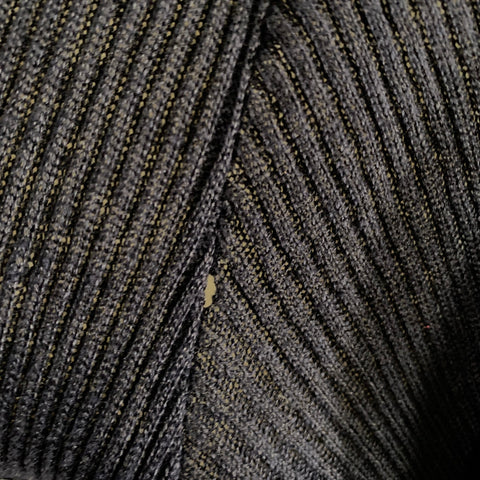 PAUL HARNDEN Size M Navy Ribbed Linen & Cotton Button Up Cardigan