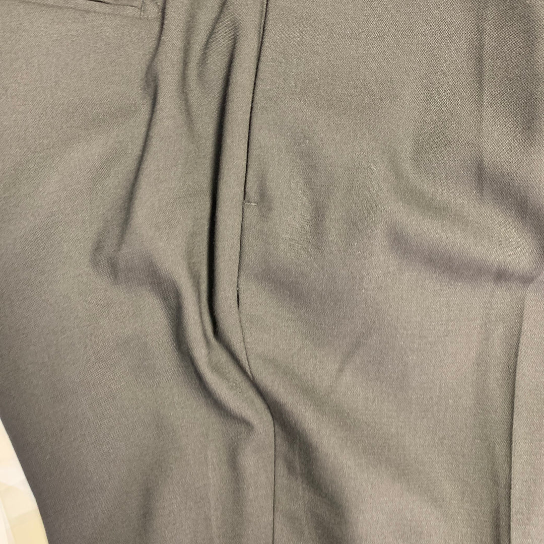 THE KOOPLES Size 38 Black Wool Blend Flat Front Tapered Dress Pants