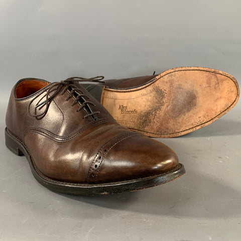 ALLEN EDMONDS Size 11.5 Brown Leather Oxford Lace Up Shoes