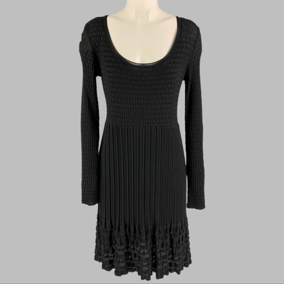 M MISSONI Size 8 Black Wool Blend Knit A-Line Dress – Sui Generis Designer  Consignment
