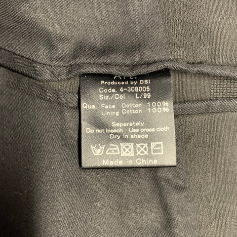 Veste en coton jacquard à rayures florales noires, taille 38, ART