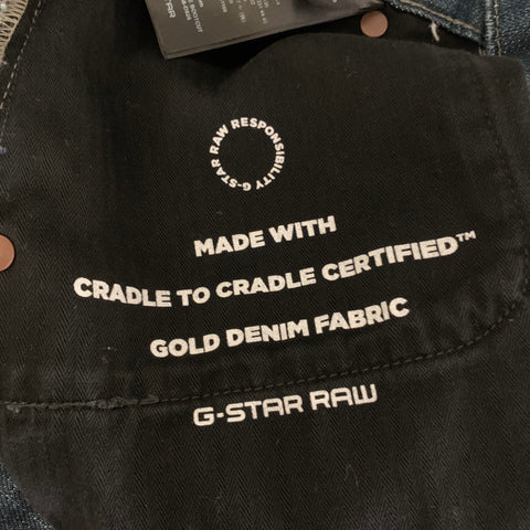 G-STAR Size 30 Navy Indigo Cotton Blend Bootcut Jeans