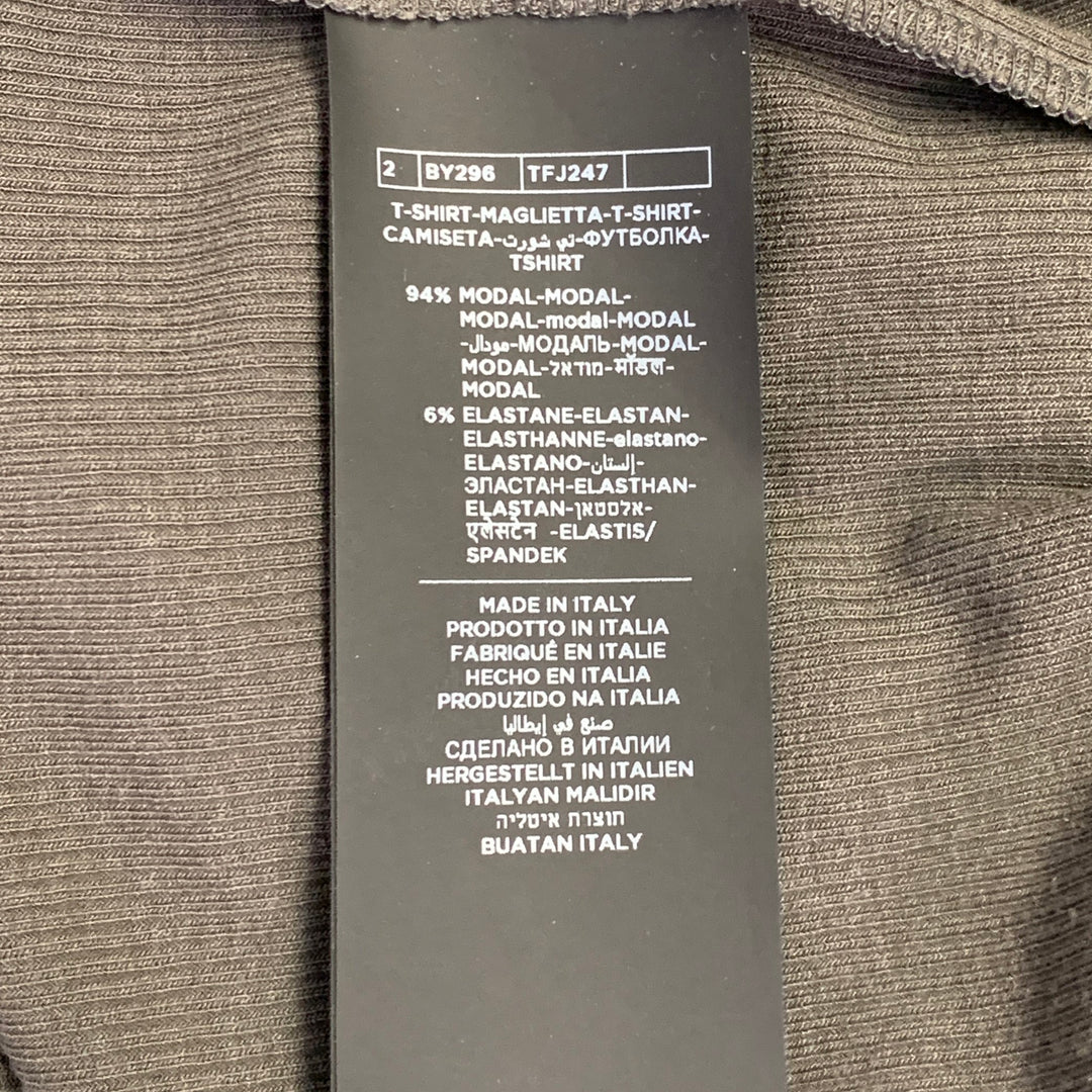 TOM FORD Size L Green Olive Ribbed Modal Blend Henley Pullover