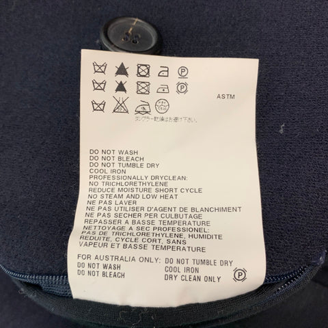 JIL SANDER Chaquetón de lana azul marino Talla M