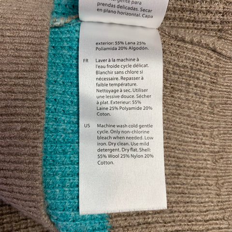 COS Pull Col Rond Laine Mélangée Rayé Bleu et Blanc Taille M
