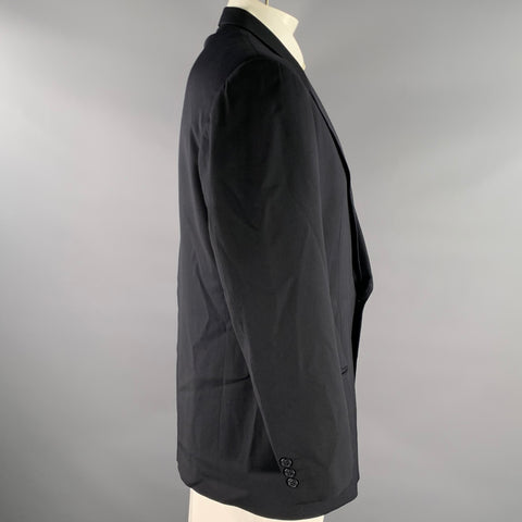 GIORGIO ARMANI Chest Size 46 Navy Wool Notch Lapel Sport Coat