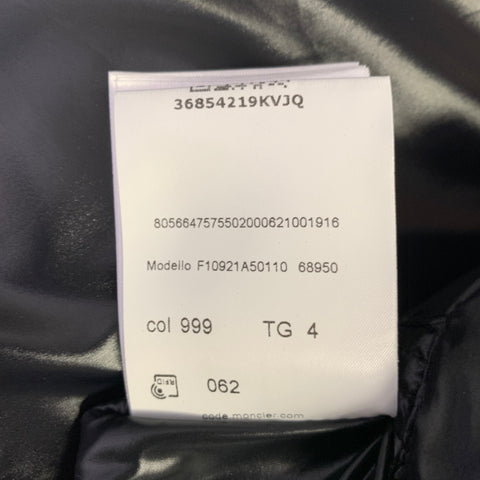 MONCLER x AWAKE SS20 Size XL Black White Print Polyamide Padded Vest