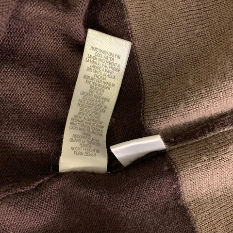 PS by PAUL SMITH Size L Brown Maroon Geometric Merino Wool Ribbed Pullover