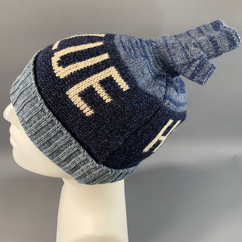 KAPITAL Size 7 1/4 Navy Blue Knit Wool Cotton Acryllic Hats
