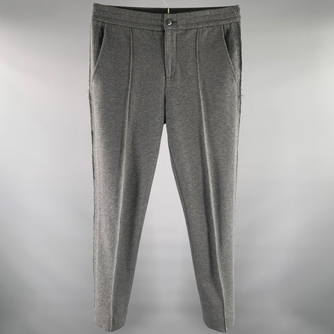 ATM Size 32 Grey Cotton Blend Pintuck Casual Pants