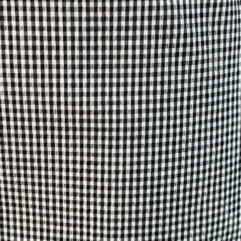 NINA MCLEMORE Size 10 Black White Cotton Blend Seersucker Gingham Jacket Blazer