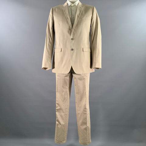 DOLCE & GABBANA Size 46 Khaki Notch Lapel Suit
