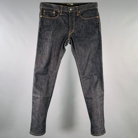 SIMON MILLER Size 32 Indio Indigo Contrast Stitch Selvedge Denim Slim Jeans