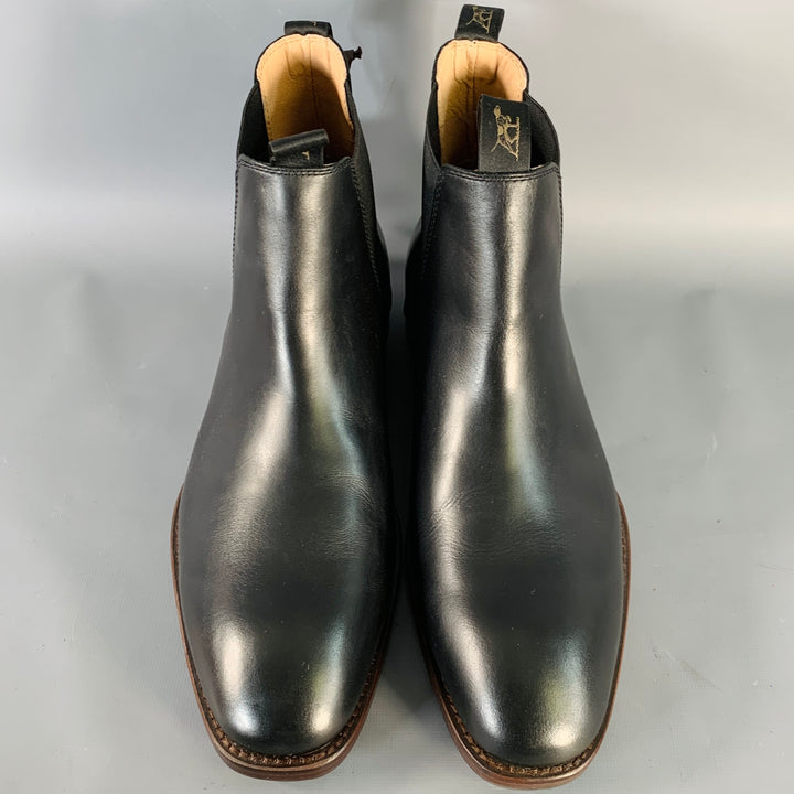 RODD & GUNN Size 10 Farmlands Black Leather Ankle Chelsea Boots