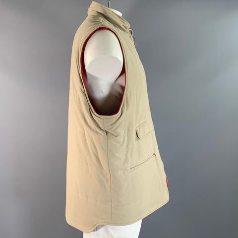 DORIANI Size XXL Tan Red Cashmere Reversible Vest