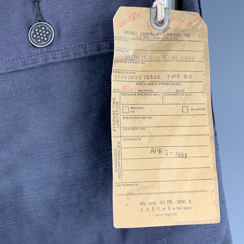 RRL by RALPH LAUREN Size 36 Indigo Wash Cotton Straight Button Fly Patch Pockets Casual Pants