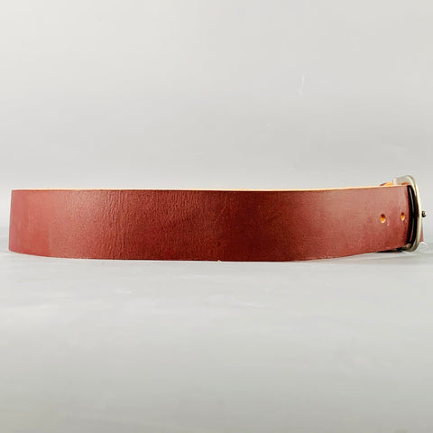 LAWLESS DENIM Size 33 Brown Silver Leather Belt