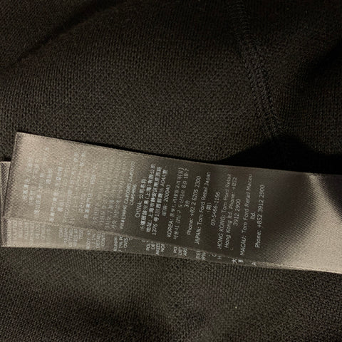 TOM FORD Size 44 Black Viscose Polyamide Zip Up Jacket