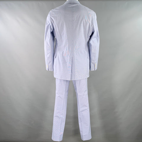 POLO by RALPH LAUREN Size XL Blue White Gingham Cotton Suit