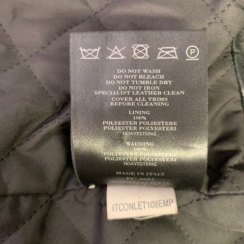 BURBERRY PRORSUM Spring 2011 Size 38 Black Distressed Leather Biker Vest