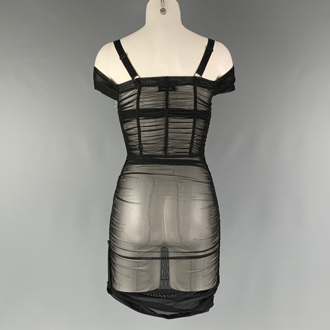 GUIZIO Robe droite en maille noire taille S