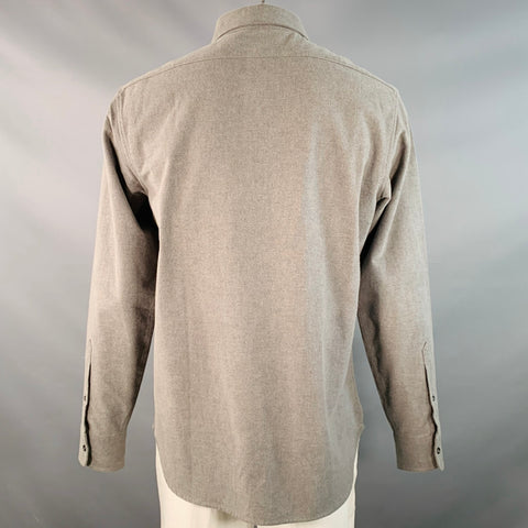 TAYLOR STITCH Size XL The Division Grey Slate Organic Cotton Two Pockets Long Sleeve Shirt