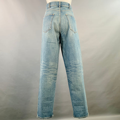 CELINE Size 29 Blue Denim Zip Fly Jeans