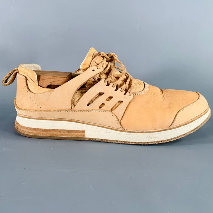 HENDER SCHEME Size 12 MIP-12 Beige Natural Leather Lace-Up Sneakers