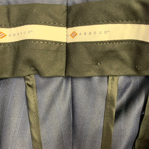 JOSEPH ABBOUD Chest Size 40 Navy Pinstripe Wool Single Breasted Suit