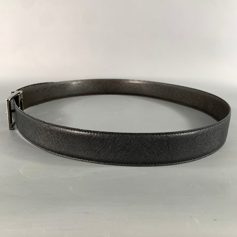 FERRAGAMO Size 40 Black Dark brown Leather Belt