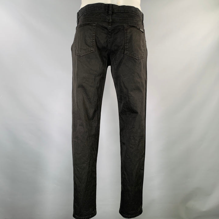 DOLCE & GABBANA Size 36 Black Cotton Blend Jean Cut Casual Pants