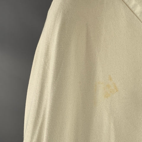 SAULT Size S White Cotton One Pocket Long Sleeve Shirt
