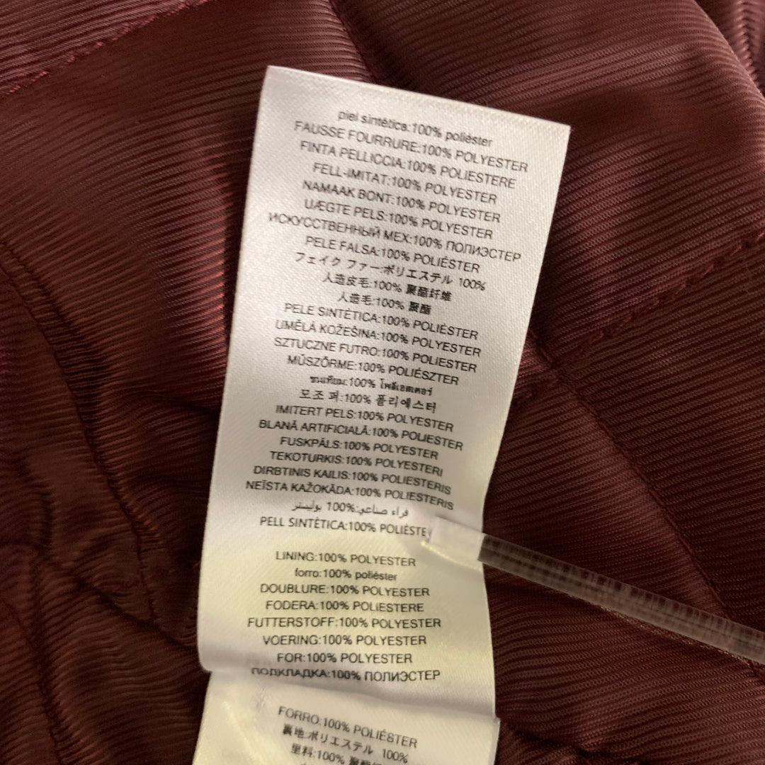 MICHAEL by MICHAEL KORS Size XS Burgundy Polyester Faux Fur Jacket