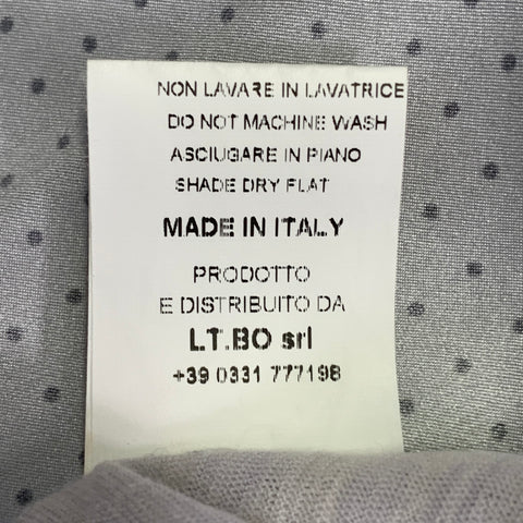 WHYCI MILANO Size 6 Grey Lilac Wool Nylon Mixed Patterns Casual Top