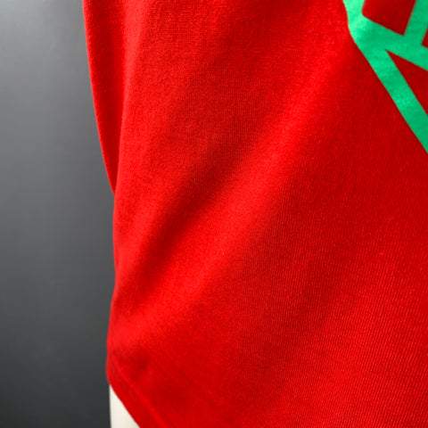 T-shirt col ras du cou en coton ICECREAM, taille M, rouge, vert, à motif graphique
