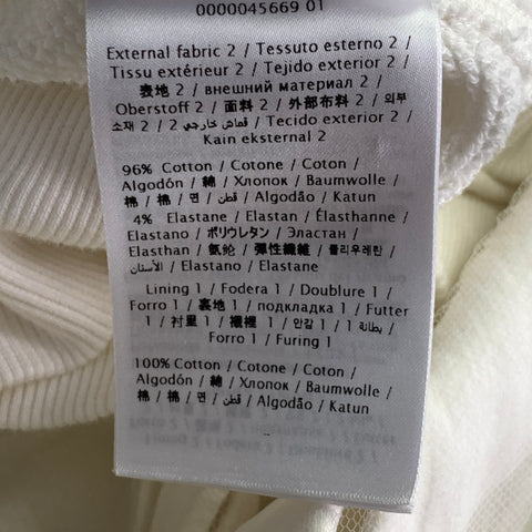 VALENTINO Size S White Cut Out Cotton Polyamide Oversized Hoodie Jacket