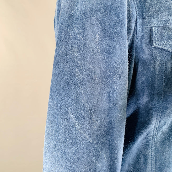 LEVI STRAUSS Size XXL Blue Suede Trucker Jacket