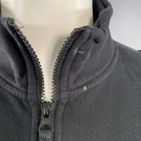 STONE ISLAND Size XL Black Cotton Jersey Zip Up Bomber Jacket
