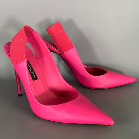 PHILIPPE MODEL Size 7.5 Pink Leather Slingback Pumps